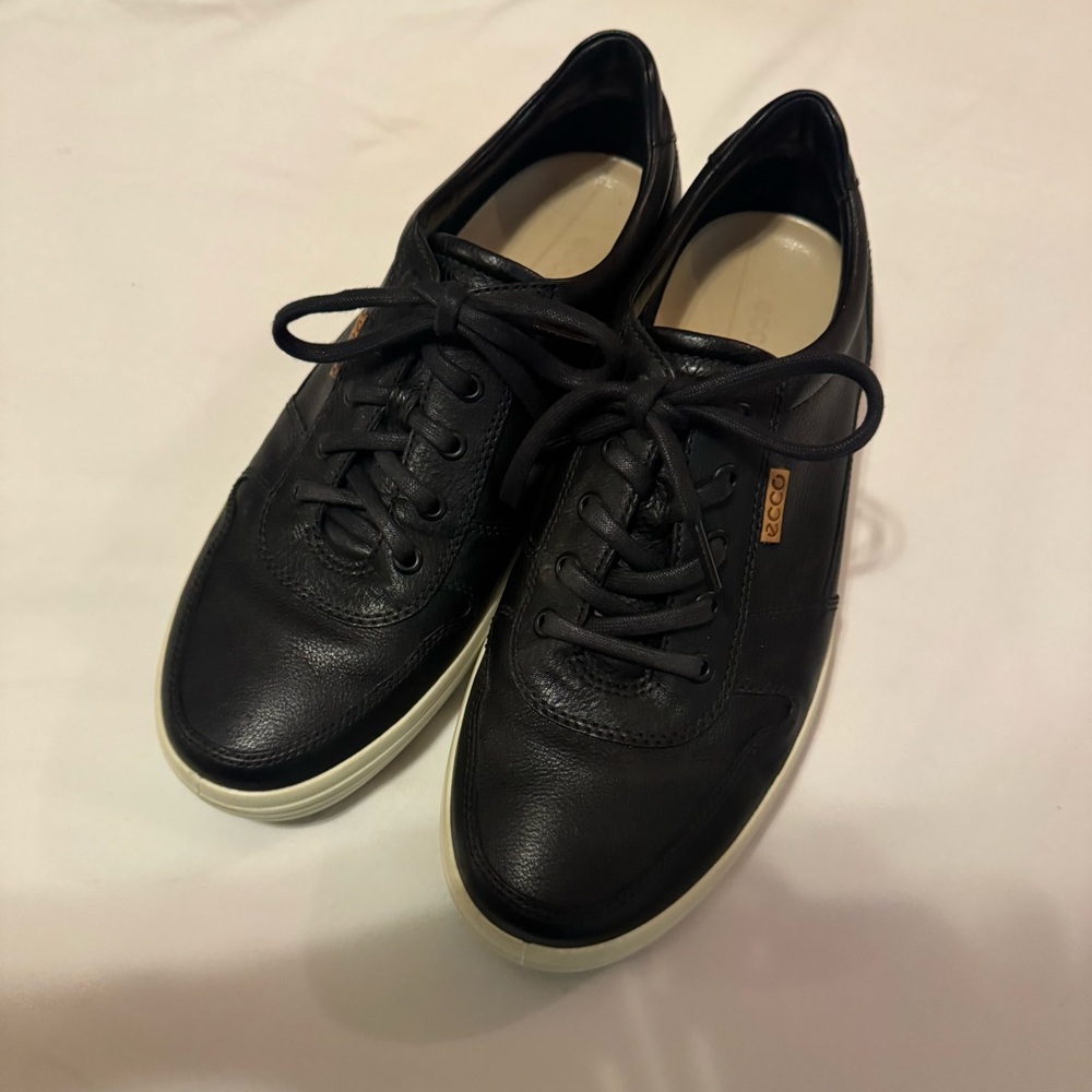 ECCO Soft 7 Men’s Black Leather‎ Sneakers – Size 44